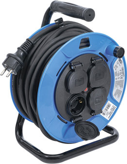 Cable Reel 25 m 3 x 1.5 mm&sup2; 4 Socket Outlets with Sealing Cap IP 44 3500W