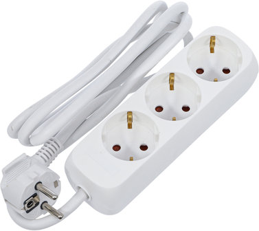 Multiple Socket 3 outlets cable length 1.4 m 3 x 1.5 mm&sup2; IP 20