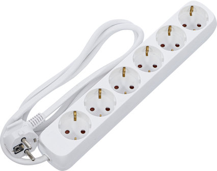 Multiple Socket 6 outlets cable length 1.4 m 3 x 1.5 mm&sup2; IP 20