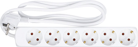 Multiple Socket 6 outlets cable length 1.4 m 3 x 1.5 mm&sup2; IP 20