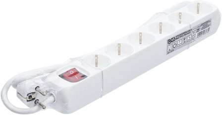 Multiple Socket 6 outlets with Switch cable length 1.4 m 3 x 1.5 mm&sup2; IP 20