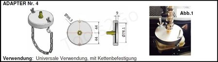 Adaptor Set for Air Brake Bleeder 4 pcs