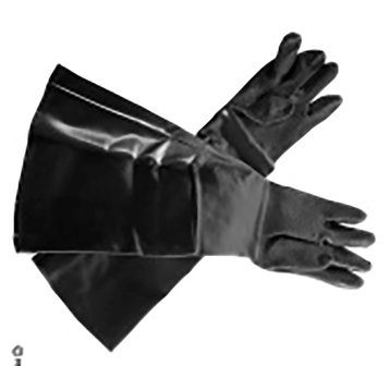 Paar handschoenen en slangklem voor CAT210