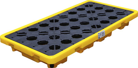 Oil Drip Pan with open mesh flooring for 2 x 200-l drums