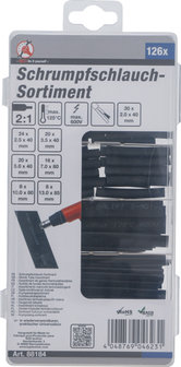 Shrink Tube Assortment black 126 pcs.