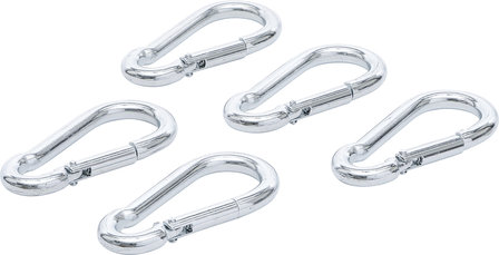 Snap Hooks Set 80 x 8 mm 5 pcs