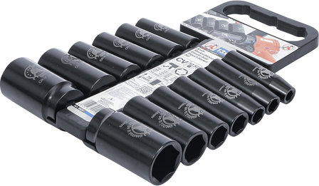 Impact Socket Set 12.5 mm (1/2) Drive 10-32 mm 13 pcs