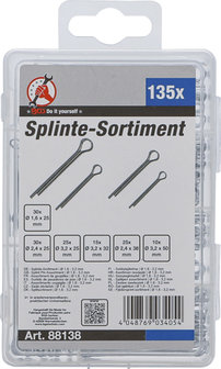 Splint Pin Assortment &Oslash; 1.6 - 3.2 mm 135 pcs