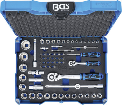 Socket Set (1/4) / (1/2) in system case BGS systainer&reg; 65 pcs