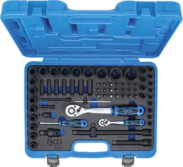 69-piece Impact Socket Set, 1/4 + 1/2