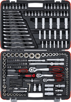 Socket Set 6.3 mm (1/4) / 10 mm (3/8) / 12.5 mm (1/2) Drive 216 pcs