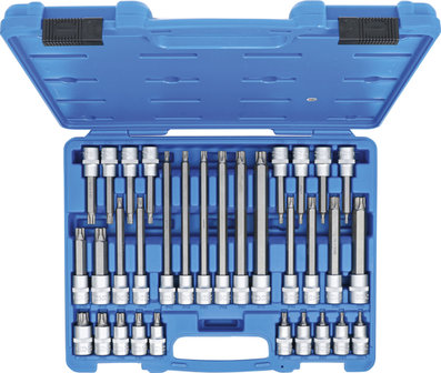 Bit Socket Set 12.5 mm (1/2) Drive TP-Star tamperproof TP20 - TP70 32 pcs