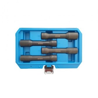 Tool set for damaged wheel nuts 5-piece