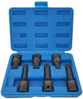 Multitooth sockets set 6-piece