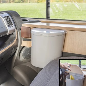 Waste bin with lid 10L for caravan/camper