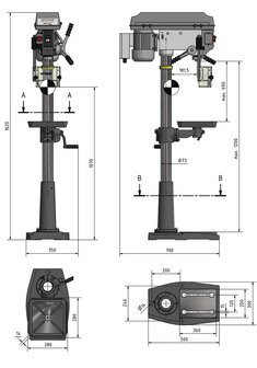 Column drilling machine diameter 25 mm 3x400V
