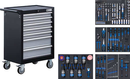 Workshop Trolley 7 Drawers with 227 Tools