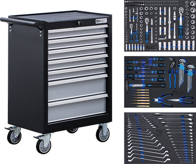 Workshop Trolley 7 Drawers with 263 Tools