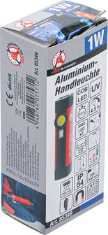 COB LED / UV-Aluminum Handheld Lamp 1 W