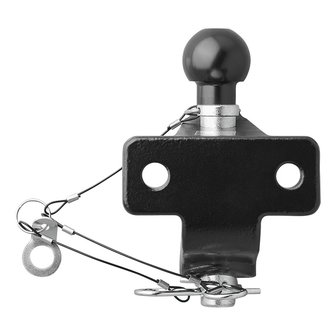 Tow ball black combined double version D21/S350 E-type approved