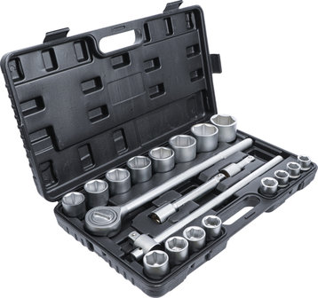 Socket Set 20 mm (3/4) Drive 19-50 mm 20 pcs