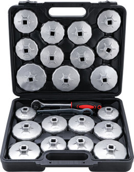 Oil Filter Wrench Set aluminium pressure casting 12.5 mm (1/2) drive 23 pcs