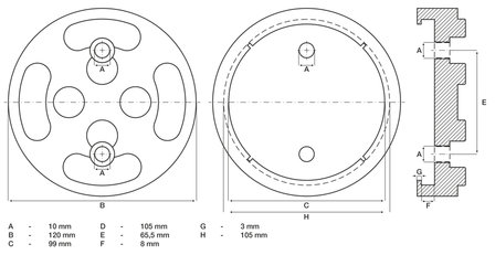 Rubber Pad for Auto Lifts &Oslash; 120 mm