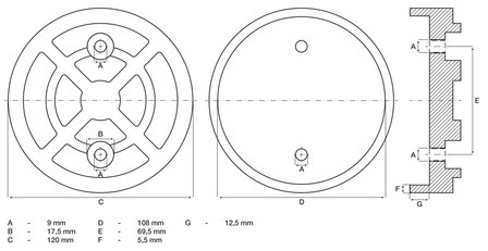 Rubber Pad for Auto Lifts &Oslash; 120 mm