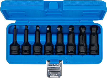 Impact Bit Socket Set length 75 mm (1/2) Drive internal Hexagon with Ball Head 6 - 19 mm 8 pcs