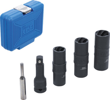 Special Impact Double-Sided Socket Set / External Hexagon &amp; Screw Extractors 17 - 19 - 21 mm (1/2) 3-tlg