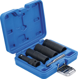 Special Impact Double-Sided Socket Set / External Hexagon &amp; Screw Extractors 17 - 19 - 21 mm (1/2) 3-tlg