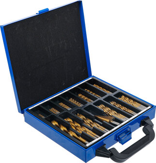 119-piece Twist &amp; Step Drill Set HSS, Titanium Coated, 1 - 10 mm