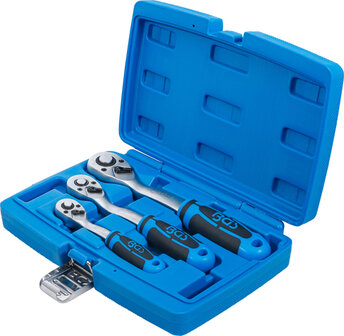 Reversible Ratchet Set Fine Tooth 6.3 mm (1/4) - 10 mm (3/8) - 12.5 mm (1/2) 3 pcs.