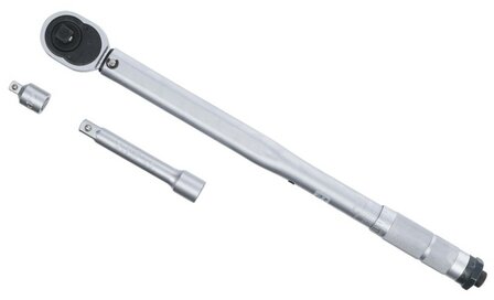 Torque Wrench + Adaptor + Extension Bar 12.5 mm (1/2) 28 - 210 Nm