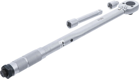 Torque Wrench + Adaptor + Extension Bar 12.5 mm (1/2) 28 - 210 Nm