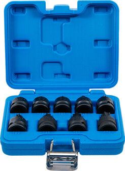 Impact bit socket set | 12.5 mm (1/2&quot;) | T-star (for Torx) T20 - T70 | 9 pcs.