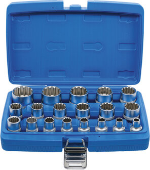 Socket Set, Gear Lock 12.5 mm (1/2) drive 19 pcs