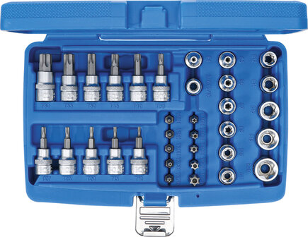 Bit and Socket Set 10 mm (3/8) Torx 34 pcs.