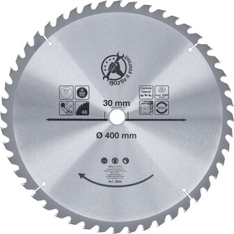 Carbide Tipped Circular Saw Blade &Oslash; 400 x 30 x 3.4 mm 48 teeth