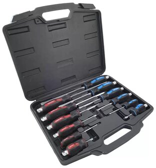 Screwdriver set PZ and slot 12-piece