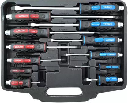 Screwdriver set PZ and slot 12-piece