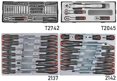 Black jumbo Tool Trolley with 8 drawers and 437-piece tools