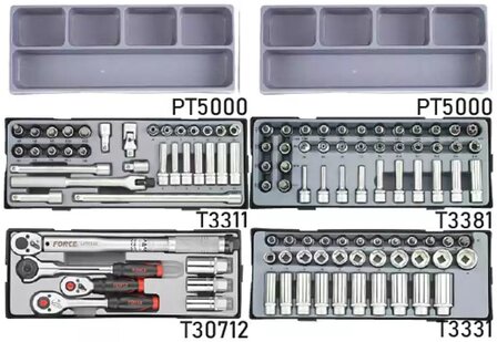 Black jumbo Tool Trolley with 8 drawers and 437-piece tools