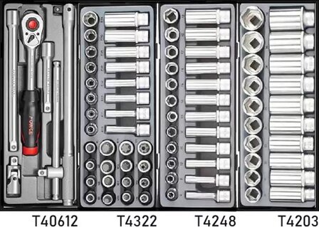 Red 8-Drawer Tool Carrier with 376 Tools