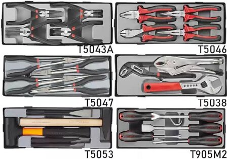 Black jumbo Tool Trolley with 8 drawers and 365-piece tools (EVA)