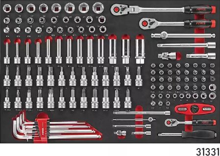 Black 8-Drawer Tool Carrier with 326 Tools (EVA)