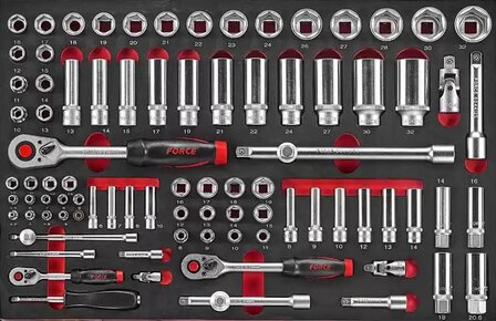 Black 8-Drawer Tool Carrier with 308-Piece Tool (EVA)