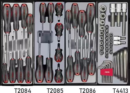 8-drawer tool trolley with 286 tools