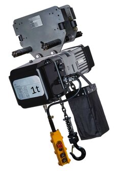 Electric chain hoist with push trolley 400V 1 ton lifting height single speed