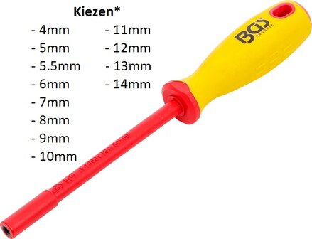 VDE Socket Screwdriver Hexagon Blade Length 125 mm